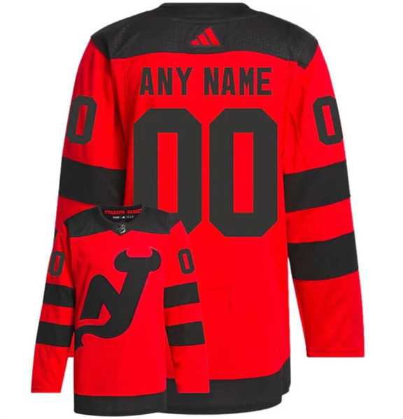 Mens New Jersey Devils Custom Red 2023-2024 Stadium Series Stitched Jersey->->Custom Jersey